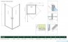 Radaway Nes 8 Black Kdd I kabina 90x80cm czarny mat/szkło przejrzyste 10071090-54-01L/10071080-54-01R